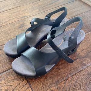 Dansko Leather wedge sandals